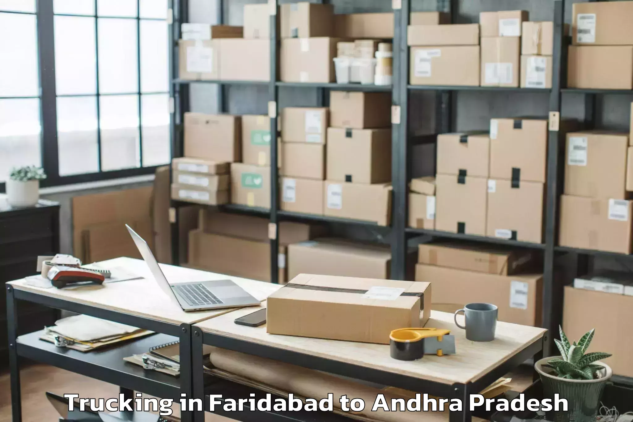 Trusted Faridabad to Tadikonda Trucking